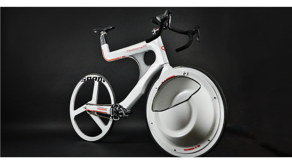 A bicycle with 3D-printed body.
