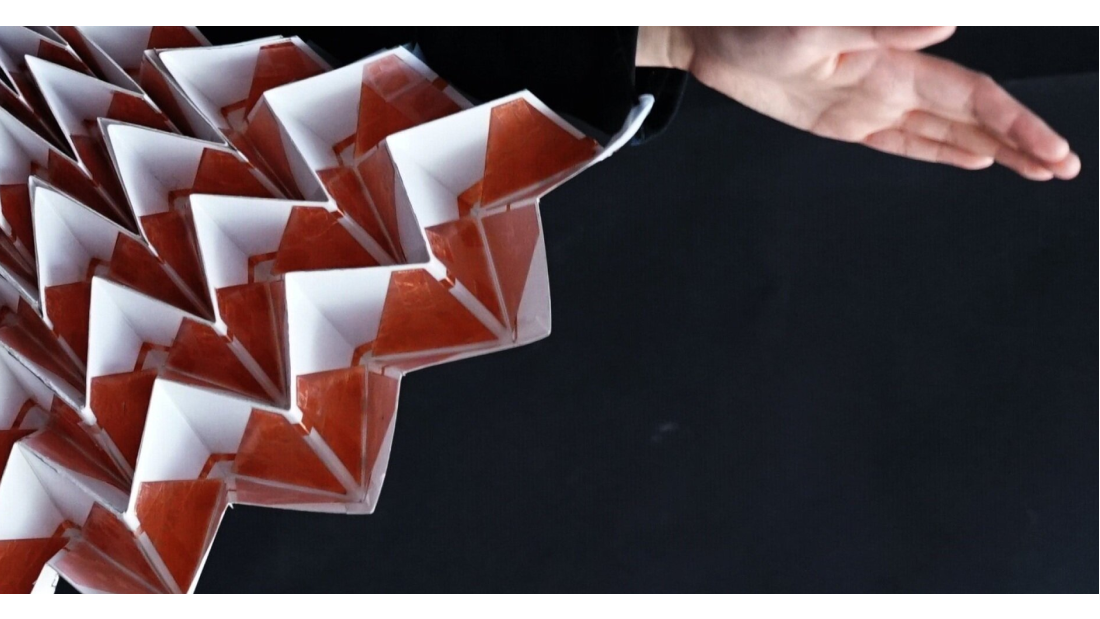 origami style eleoctronic craft project
