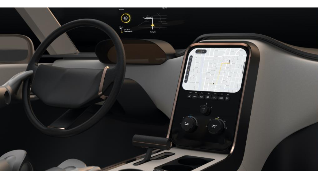 student concept project for futuristic car interface 
