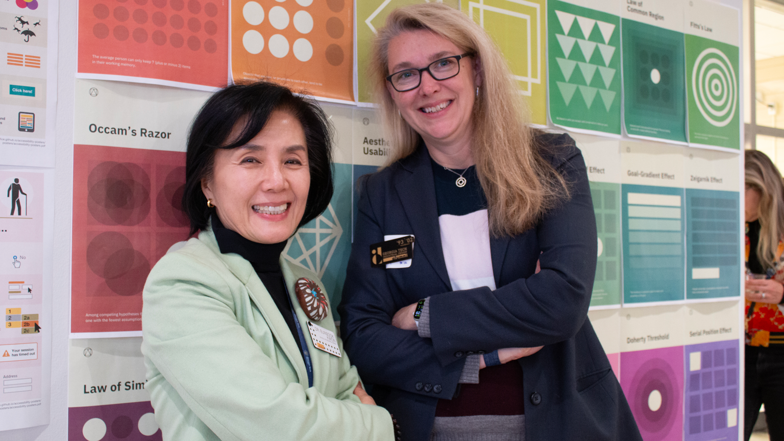 Dr EunSook Kwon, ID school chair, and Michelle Berryman, part-time instructor